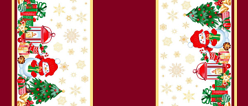 Рогожка 150 см наб арт. 904 29289-1 Веселый снеговик