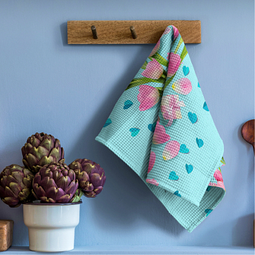 Полотно вафельное 50 см наб 5611-1 Нежный тюльпан