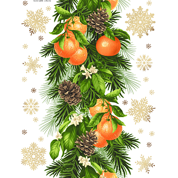 Полотно вафельное 50 см 29232-1 Мандариновый коктель