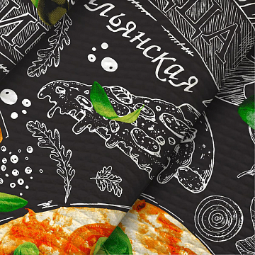 Полотно вафельное 50 см наб 62128-1 Пицца ИТАЛЬЯНО