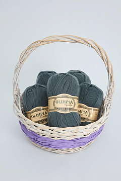 Пряжа для ручного вязания Olimpia Sparta цв.IR22 мокрый асфальт 5шт*100г