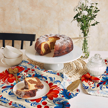 Полотно вафельное 50 см наб 29431-2 Аленький цветочек