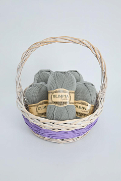 Пряжа для ручного вязания Olimpia Sparta цв.IR15 серый 5шт*100г