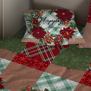 Перкаль 220 см 7228-1 Новогодний пэчворк