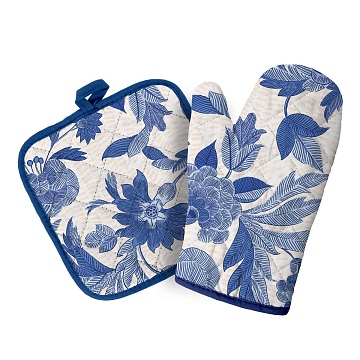 Набор кухонный из рогожки (прихватка, прихватка-рукавица) Vse DOMA 60287-1 Елена Прекрасная