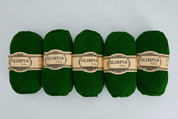 Пряжа для ручного вязания Олимпия Ника/Olimpia Nika цв.G15 олива 5шт*100г