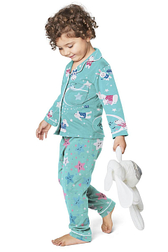 Фланель 90 см наб 64044-1 Космик голубой