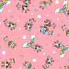 Фланель 90 см наб 64024-4 Радужные жирафики розовый