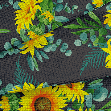 Полотно вафельное 50 см наб 62190-1 Подсолнух