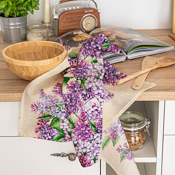 Полотно вафельное 50 см наб 29428-2 Сирень