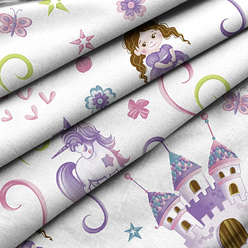 КПБ WENGE BABY Перкаль 60089-1 Princess and dragon