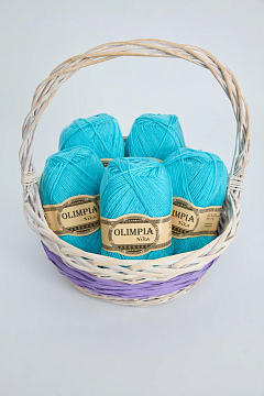 Пряжа для ручного вязания Olimpia Nika цв.G12 аква 5шт*100г
