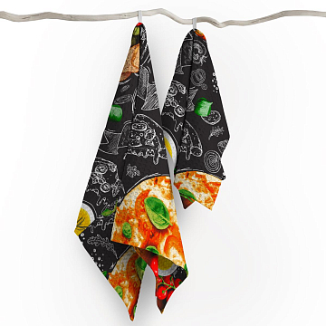 Полотно вафельное 50 см наб 62128-1 Пицца ИТАЛЬЯНО