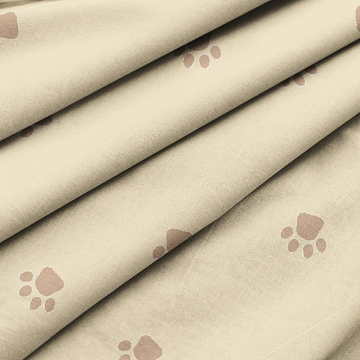 КПБ Milo by Fine Line Поплин 64008-2 Лапки на бежевом