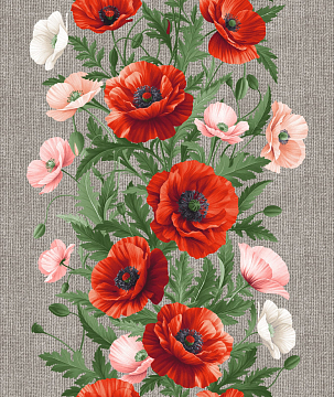 Дорожка 50 см наб 29451-1 Королевские маки