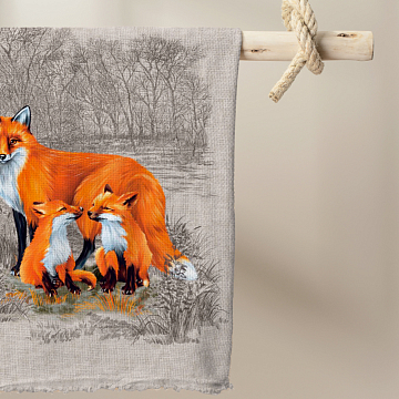 Рогожка 150 см наб арт. 902 35025-1 Лисы