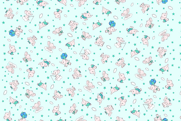 Ситец 95 см набивной 29153-5 Слоник