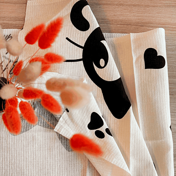 Полотно вафельное 50 см наб 29314-1 Котята