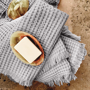 Полотно вафельное 150 см гладкокрашеное арт. 169 86020-13 светло-серый АК