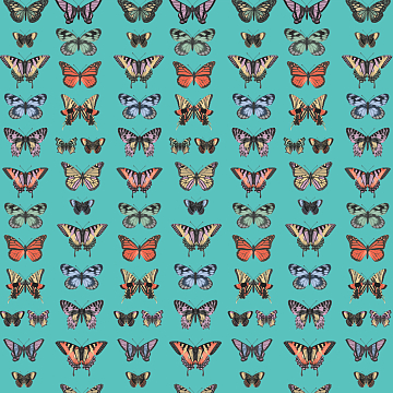 Перкаль 220 см 7229-2 Бабочки