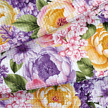 Полотно вафельное 150 см наб 29458-1 Флори