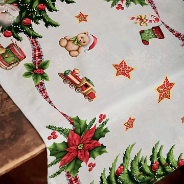 Дорожка 50 см наб 29389-1 Новогодняя ностальгия