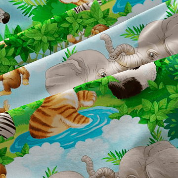 Бязь наб 150 см Премиум 4620-1 Зоопарк