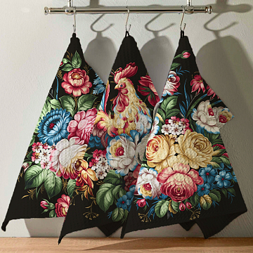 Полотно вафельное 150 см наб 29406-1 Жостово