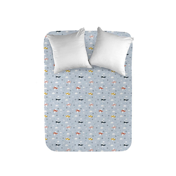 Простыня перкаль WENGE Kids 60084-1 Airplanes