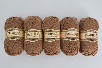 Пряжа для ручного вязания Олимпия Спарта/Olimpia Sparta цв.IR13 песок 5шт*100г