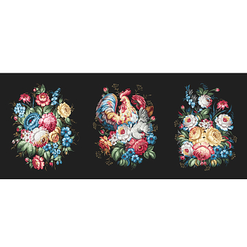 Полотно вафельное 150 см наб 29406-1 Жостово