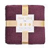 Плед велсофт Fine Line Баклажан 19-2311 кубик