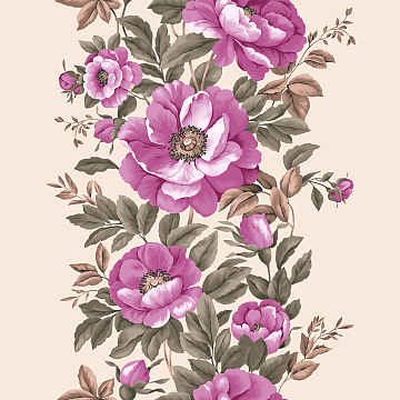 Полотно вафельное 50 см наб 29322-2 Королевский пион