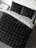 КПБ Crazy Getup 16405-2/16405-1 Grid paper black
