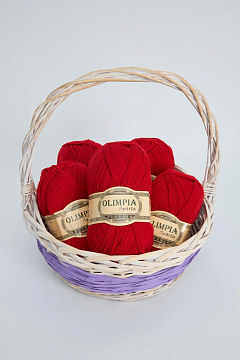 Пряжа для ручного вязания Олимпия Спарта/Olimpia Sparta цв.IR5 клубника 5шт*100г