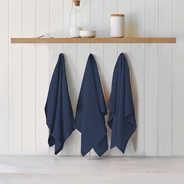 Полотно вафельное 150 см наб 29306-5 синий