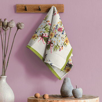 Полотно вафельное 50 см наб 29433-1 Весенний букет