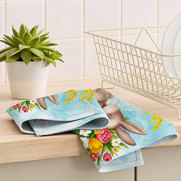 Полотно вафельное 50 см наб 29368-1 Для любимых