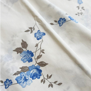 Подушка Fine Line с кантом, коллекция Прованс, дизайн Флокс, лебяжий пух, перкаль