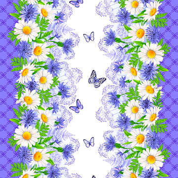 Полотно вафельное 50 см 5600-1 Букет