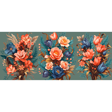 Рогожка 150 см наб арт. 904 29454-1 Цветосад