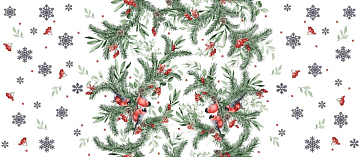 Рогожка 150 см наб арт. 904 29214-1 Снегири