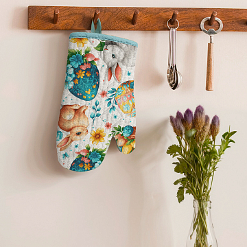 Полотно вафельное 150 см наб 29465-1 Светлая Пасха