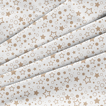 Перкаль 150 см наб 64016-6 Бежевое ассорти на белом