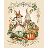 Полотно вафельное 50 см наб 29441-1 Кролики