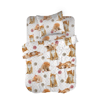 КПБ КиндерСон Поплин 16084-1 Рыжие котята