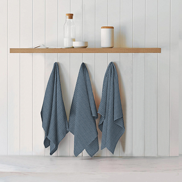 Полотно вафельное 150 см наб 29306-2 голубой