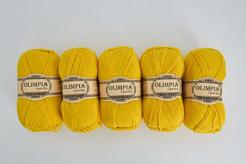 Пряжа для ручного вязания Олимпия Спарта/Olimpia Sparta цв.IR3 лимон 5шт*100г