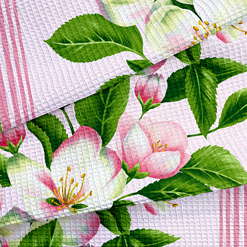 Полотно вафельное 50 см наб 29432-1 Цветочный вернисаж