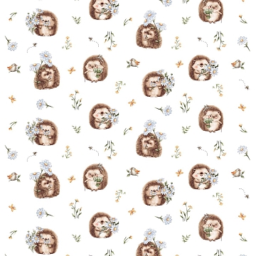 Перкаль 150 см наб 13465-1 Веселые ёжики